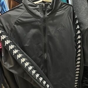 Kappa Black Zip Up Sweater
